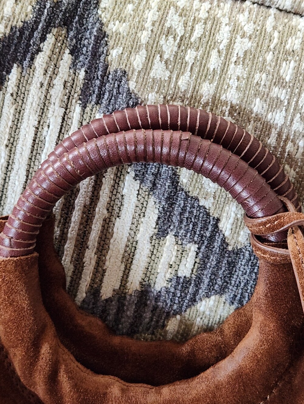 🔴SOLD🔴🐎RARE Ralph Lauren🐎 - Brown Suede Fringe Hobo Bag w/Crossbody Strap - Picture 7 of 15